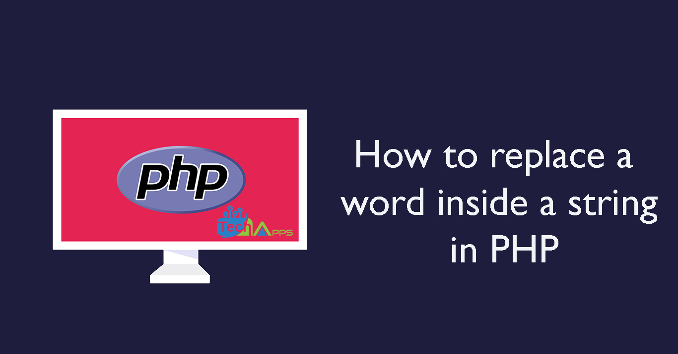 How to replace a word inside a string in PHP